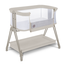 Lionelo Luna Art.143037 Beige Sand Bērnu gultiņa/šūpulītis  2 in 1