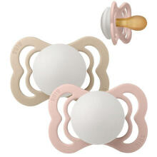 Bibs Couture Art.143043 Blush Night/ Vanilla Night Māneklītis (knupītis) no 100% dabiska kaučuka, no 0-6 mēn. (2 gb.)