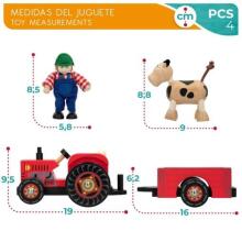 Woomax Wood Tractor Art.43621 Деревянный трактор