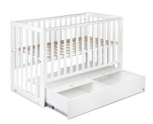 YappyKids Due Art.143173  White  Детская деревянная кроватка с ящиком