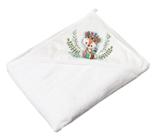 Tega Baby Towel Art.DZ-008  Fox   Детское хлопковое полотенце с капюшоном, 100x100см