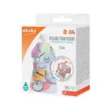 Akuku  Squeeze Bag Art.A0056 Многоразовый контейнер для  воды, пюре, соков ,150мл,5 шт.