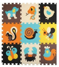 Bebe Basic Puzzle Art.KX5208  Bērnu daudzfunkcionālais grīdas paklājs puzle no 9 elementiem
