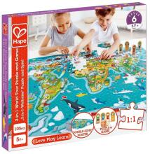 Hape World Tour Art.E1626  Напольный  коврик пазл (100 шт.)