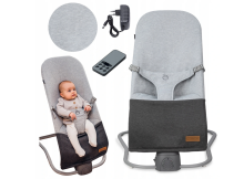 Momi Bess Art.BULE00024 Grey   Эргономичное кресло - шезлонг для малышей cо звуковыми эффектами