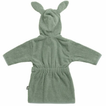 Jollein Bathrobe Art.060-809-00095 Ash Green Bērnu mīksts frotē halāts ar kapuci