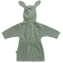 Jollein Bathrobe Art.060-809-00095 Ash Green Bērnu mīksts frotē halāts ar kapuci