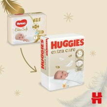 Huggies Extra Care 2 Art.041550275 ecological cotton diapers 3-6kgs, 24pcs.