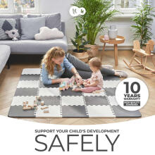 KinderKraft'22 Luno Shapes Art.KPLUSH00YEL0000 Puzzle floor mat for children