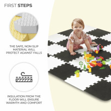 KinderKraft'22 Luno Shapes Art.KPLUSH00MIN0000 Puzzle floor mat for children