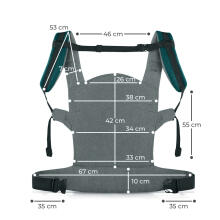 KinderKraft Milo  Art.KNMILONAGRE0000 Nature Vibes Bērnu ķengursoma 2 vienā ( 3,6 līdz 15kg)