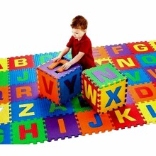 SunTaToys Floor Puzzle Art.1001 Многофункциональный напольный пазл-коврик буквы  из 10 элементов