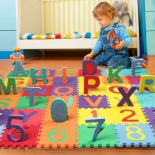 SunTaToys Floor Puzzle Art.1001  Bērnu daudzfunkcionālais grīdas paklājs puzle burti no 10 elementiem