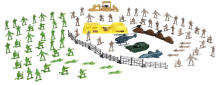 CHAP MEI Art.545032 Soldier Force Bucket a set of figurines 100 pcs.