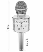 Izoxis Microfone Art.22188 Silver karaoke mikrofonas