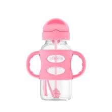 Dr.Browns Art.WB91011 Pink pudele ar šauru kaklu ar salmiņu un atsvaru 270 ml