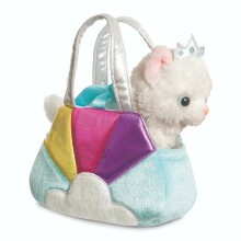 AURORA Fancy Pals Plush Princess Cat in a blue bag, 20 cm