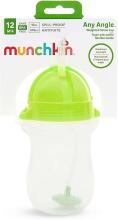 MUNCHKIN jebkura leņķa krūzīte ar salmiņu-zaļa, 12m+, 296ml, 01246301