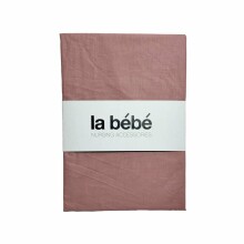 La Bebe™ Cotton 60x120+12 cm  Art.145814 Pink Kokvilnas palags ar gumiju