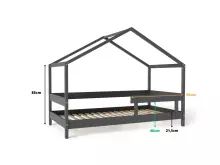 YappyKids YappyHytte Playhouse Art.145851 Anthracite подростковая кроватка/домик