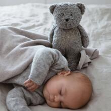 Moonie Organic Humming Bear Art.146074 Rose  Музыкальный мишка с ночником