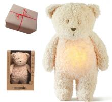 Moonie Organic Humming Bear Art.146074 Rose  Музыкальный мишка с ночником
