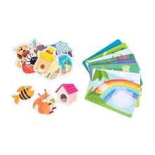 Far far land Velcro Game Art.F-02866  Spēle ar Velcro lipekļiem Kas te dzīvo?