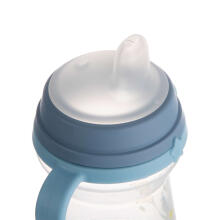CANPOL BABIES krūzīte ar silikona snīpi, FirstCup BONJOUR PARIS, 150ml, zila, 56/612_blu