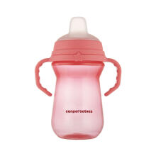 CANPOL BABIES krūzīte ar silikona snīpi, FirstCup, 250ml, rozā, 56/615_pin