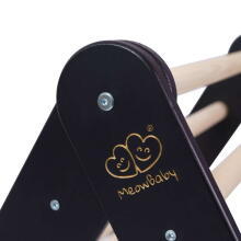 MeowBaby®  Wooden Pikler Art.146285 Black  Деревянный треугольник для скалолазания/Пиклер для детей Монтессори