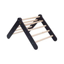 MeowBaby®  Wooden Pikler Art.146285 Black  Деревянный треугольник для скалолазания/Пиклер для детей Монтессори