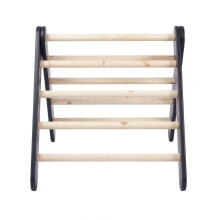 MeowBaby®  Wooden Pikler Art.146285 Black  Деревянный треугольник для скалолазания/Пиклер для детей Монтессори