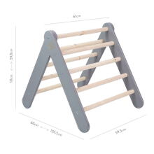 MeowBaby®  Wooden Pikler Art.146388 Grey