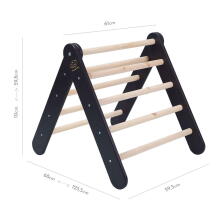 MeowBaby®  Wooden Pikler Art.146390 Black