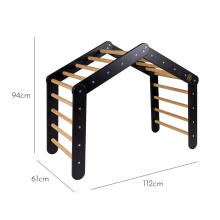 MeowBaby®  Wooden Pikler Art.146390 Black