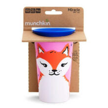 MUNCHKIN WildLove Sippy krūzīte, 266 ml sarkanā lapsa, Miracle 360,   6m+, 05177702