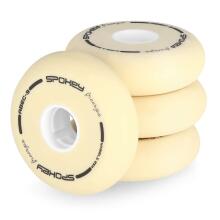 WHITE SET 76 MM Set: 4 wheels for Spokey Freespo inline skates