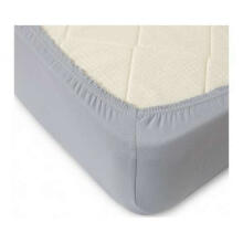 La Bebe™ Fitted Sheet Art.70145 Grey Kokvilnas palags ar gumiju 120x60cm