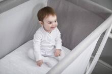 La Bebe™ Fitted Sheet Art.70145 Grey Kokvilnas palags ar gumiju 120x60cm
