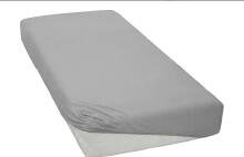 La Bebe™ Fitted Sheet Art.70145 Grey Kokvilnas palags ar gumiju 120x60cm