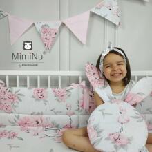 MimiNu Bed Bumper Art.147035 Peonie  Bērnu gultiņas aizsargapmale 180cm
