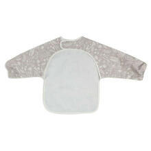 Jollein Waterproof Bib Art.029-869-66074 Botanical Nougat Bērnu lacīte / priekšautiņš  ūdensnecaurlaidīgs ar piedurknēm