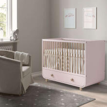 MYLLRA Art.504.626.11 cot with drawer, 60x120 cm, light pink