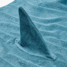 BLAVINGAD Art.905.284.41  hooded towel, 70x140 cm, shark shape/blue-gray color