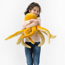 BLAVINGAD Art.005.221.13 mīkstā rotaļlieta, 50 cm, astoņkājis/dzeltenā krāsā