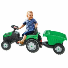 Toma Tractor Art.07316 Green Bērnu stumjamā mašīna/traktors  ar  piekābi