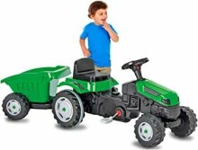 Toma Tractor Art.07316 Green Bērnu stumjamā mašīna/traktors  ar  piekābi