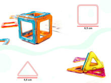 Ikonka Art.KX9680 Coloured magnetic blocks MAGICAL MAGNET 40 PUH