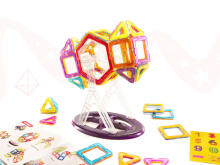 Ikonka Art.KX9681 Krāsaini magnētiskie bloki MAGICAL MAGNET 52 PUH