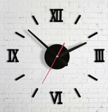 Ikonka Art.KX9712 Wall clock black Roman numerals